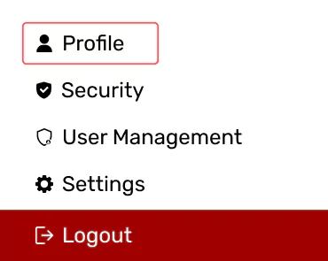 Select Profile from account menu